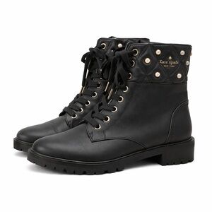 Kate Spade Billie Pearl Studded Lace-Up Combat Boots | Women’s 8.5